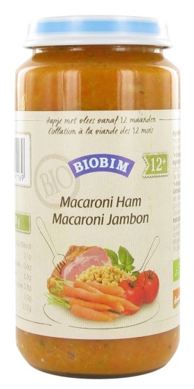 Foto van Biobim Junior Menu Macaroni Ham 12mnd