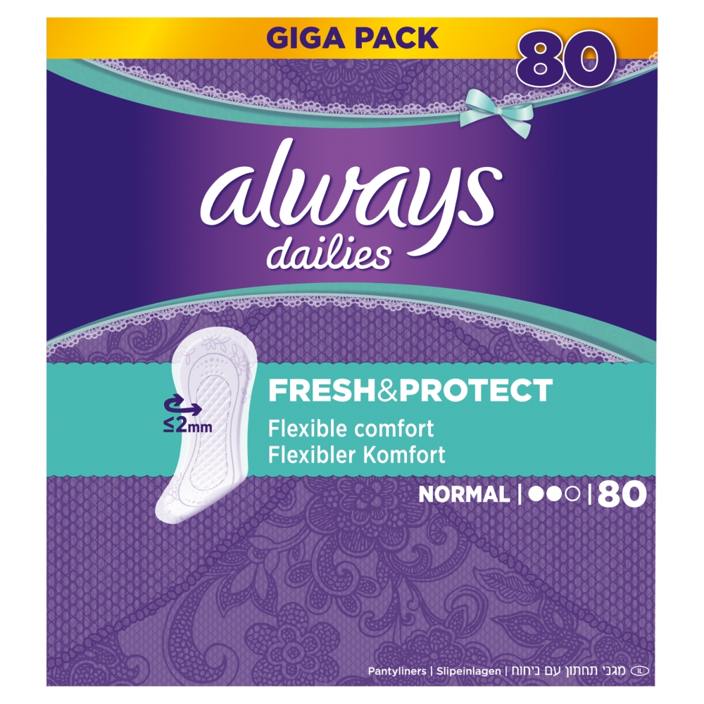 Foto van Always Dailies Fresh & Protect Inlegkruisjes Normal Gigapack